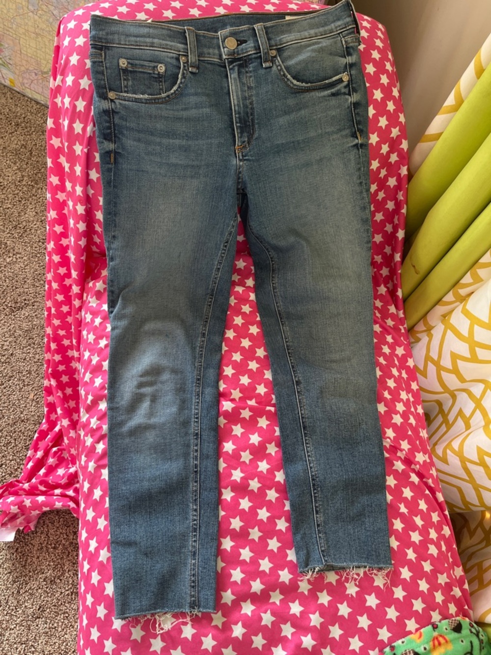 Rag & Bone raw hem cropped jeans